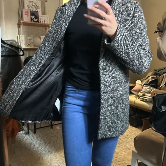 Abercrombie & Fitch Black and White Blazer - Picture 7 of 13